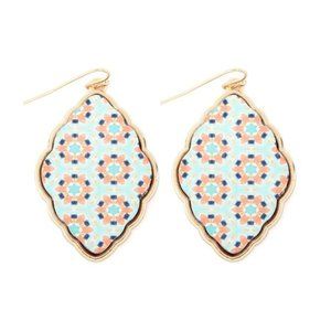 New! Charlie Painted Wood Drop Earrings